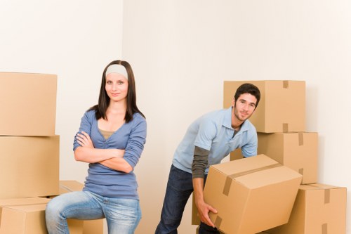 Well-organised moving day setup for packing and unpacking services in Old Malden