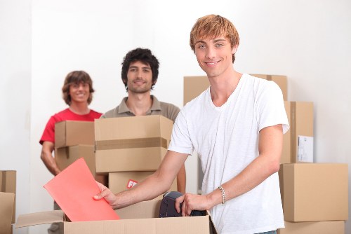 Preparing office furniture and boxes for removals in Old Malden